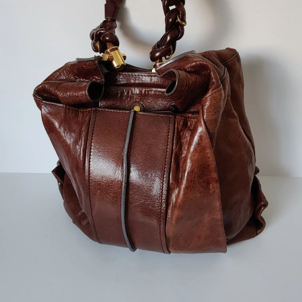 Chloe Lambskin Leather Heloise Large Hobo Satchel Bag